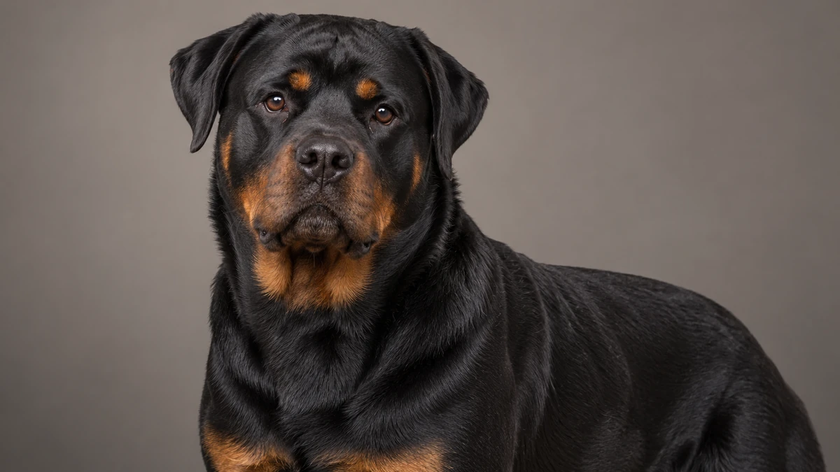 Rottweiler köpek — seyrek işaretli renk