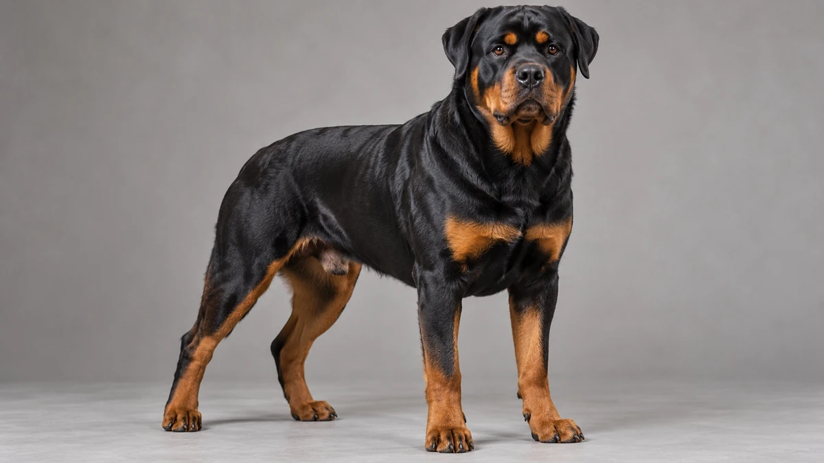 Rottweiler köpek — yoğun işaretli renk