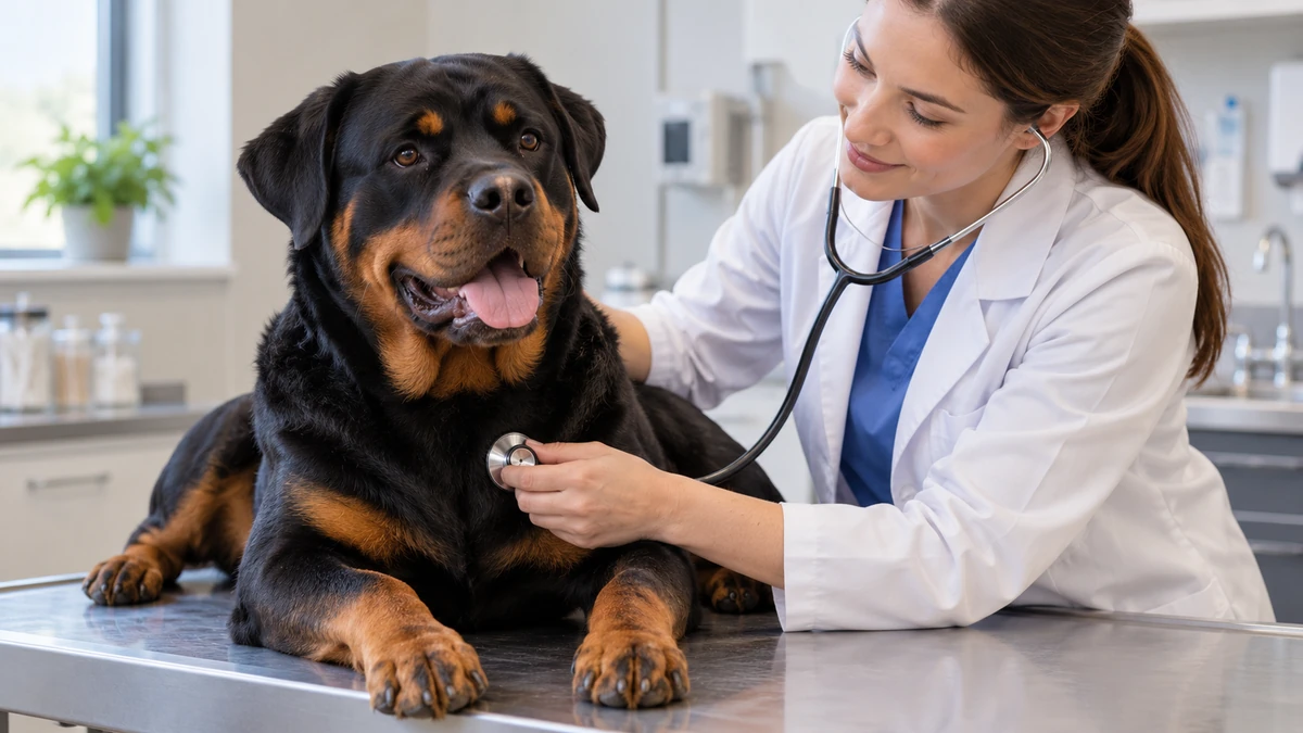 Rottweiler köpek — veteriner kontrolü